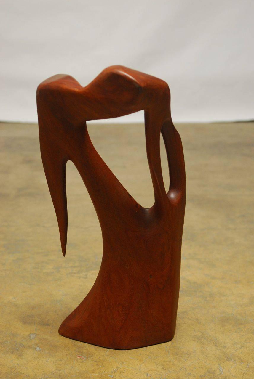 Guamanian Modernist Carved Ifit Wood Sculpture