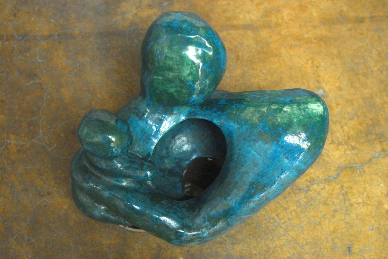 Hand-Crafted Large Mid-Century Abstract Ceramic Sculpture