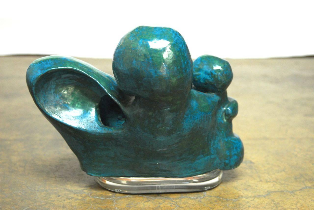 Large Mid-Century Abstract Ceramic Sculpture In Good Condition In Rio Vista, CA