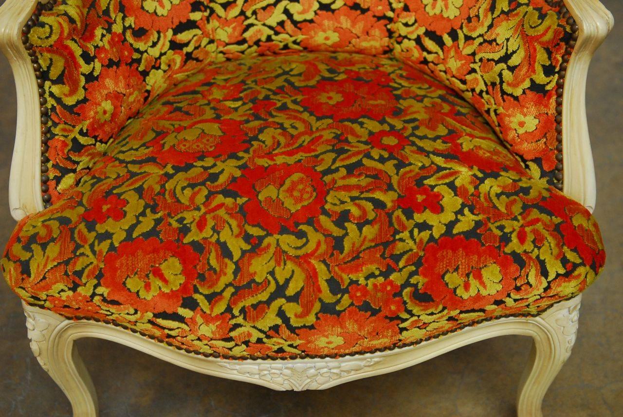 20th Century French Louis XV Style Lacquered Bergere