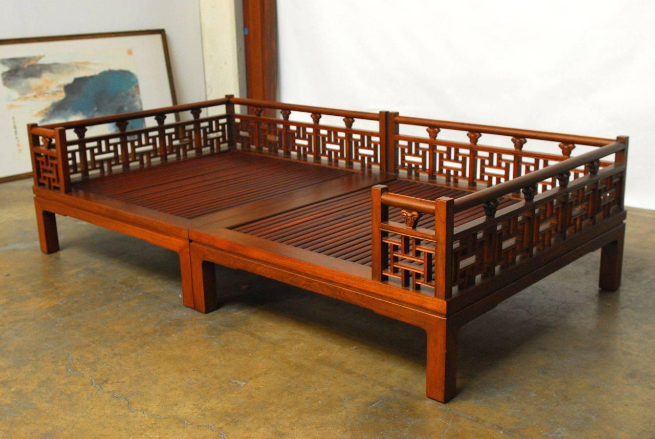 Hand-Carved Chinese Carved Luohan Daybed