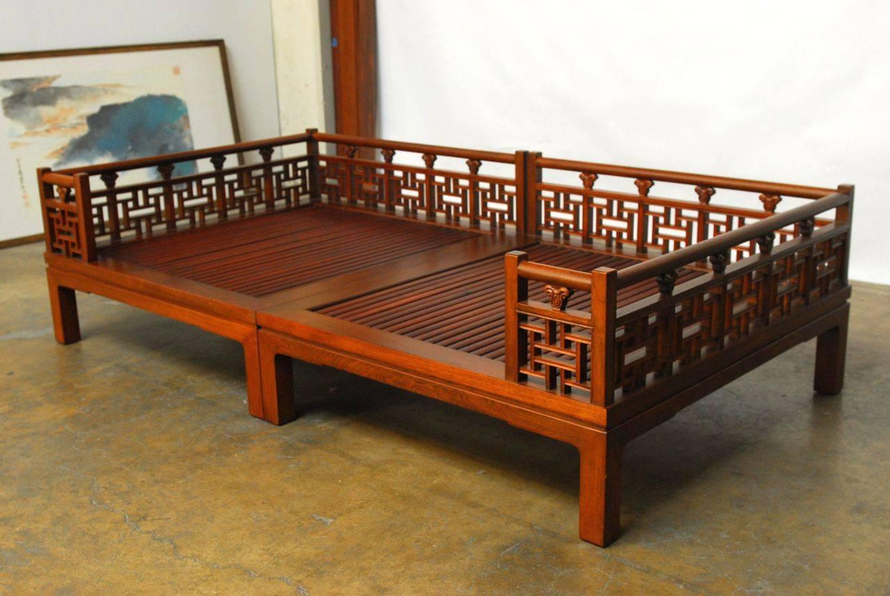 Chinese Carved Luohan Daybed For Sale at 1stdibs