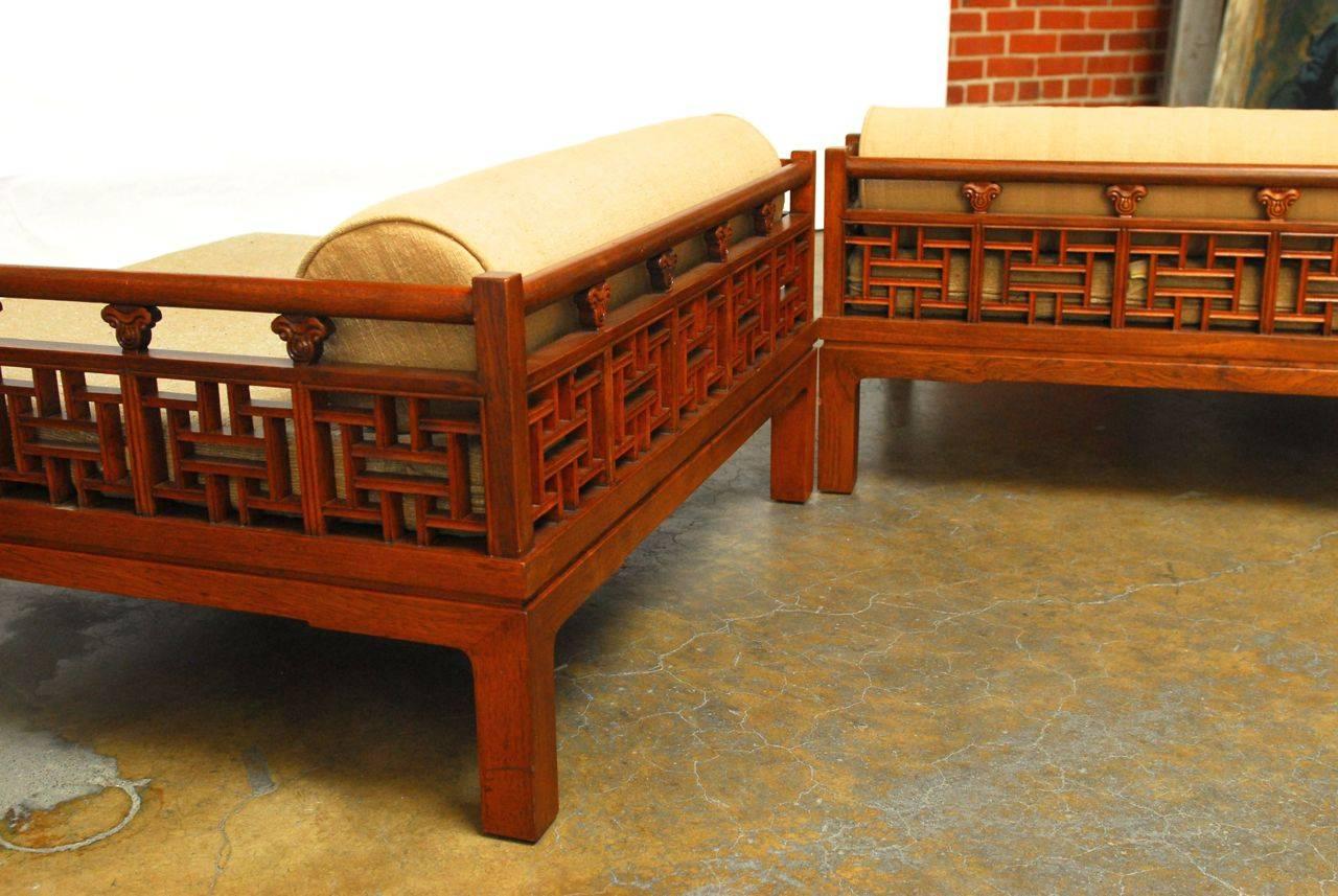 Chinese Carved Luohan Daybed In Excellent Condition In Rio Vista, CA