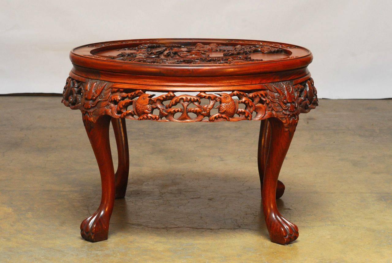 chinese tea table with stools