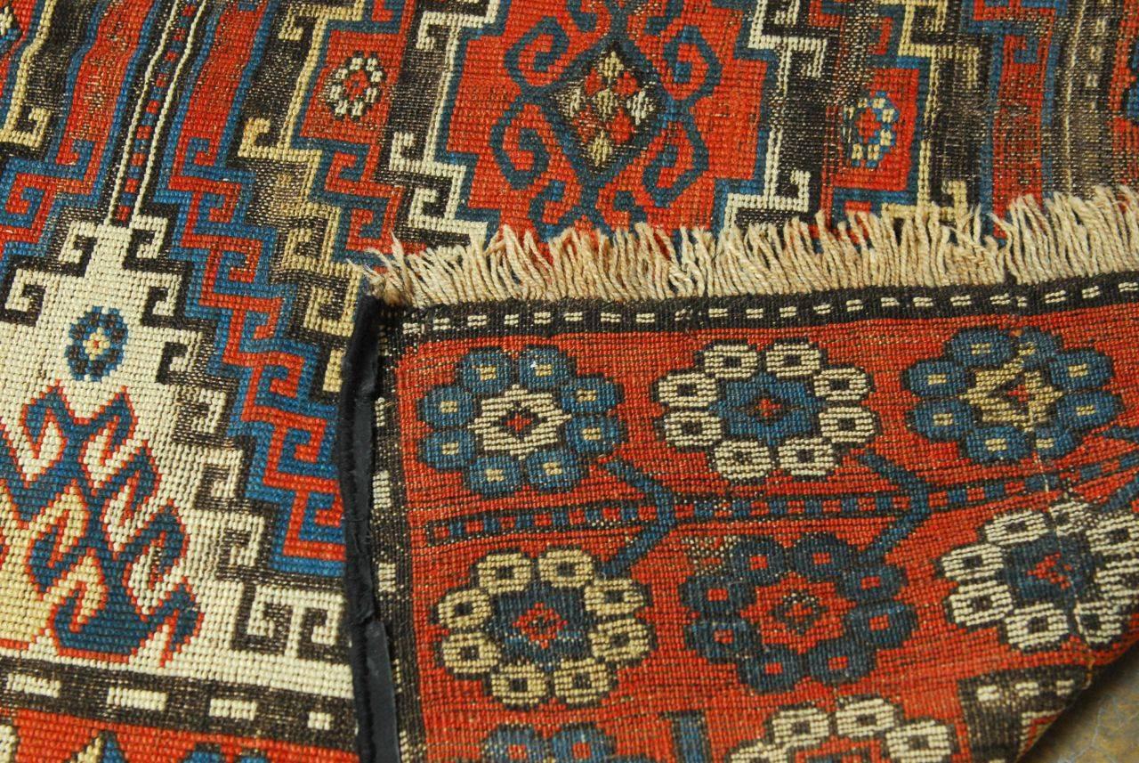 Antique Caucasian Kazak Rug In Good Condition In Rio Vista, CA