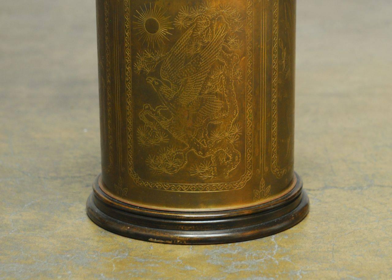 vintage brass lamp base