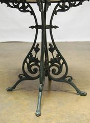 French Art Nouveau Marble-Top Bistro Table