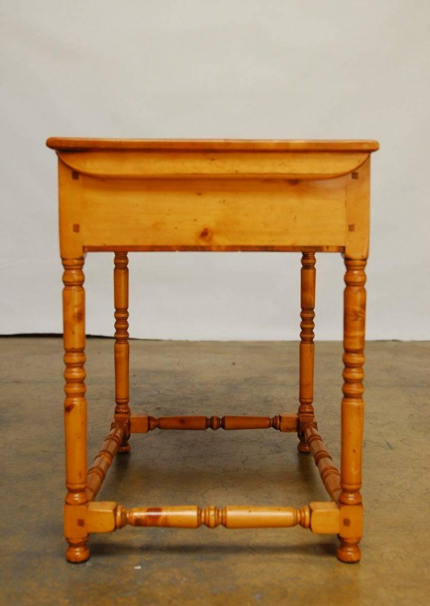 Hand-Carved Pair of Rustic Pine Italian Bible Box Tables
