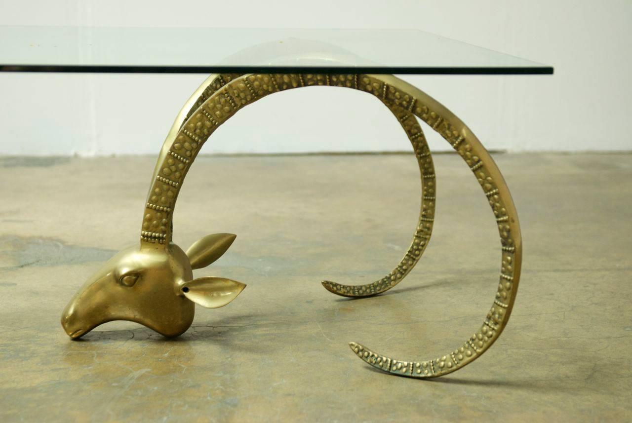 brass ram head coffee table