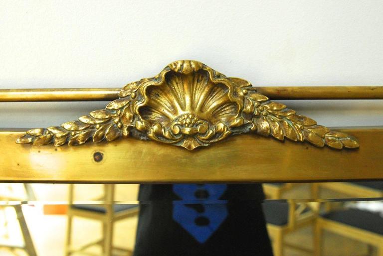 Period Art Nouveau Brass Mirror With Oil Lamp Sconces At 1stdibs Period Art Nouveau Brass Mirror With Oil Lamp Sconces In Excellent Condition For Oakland