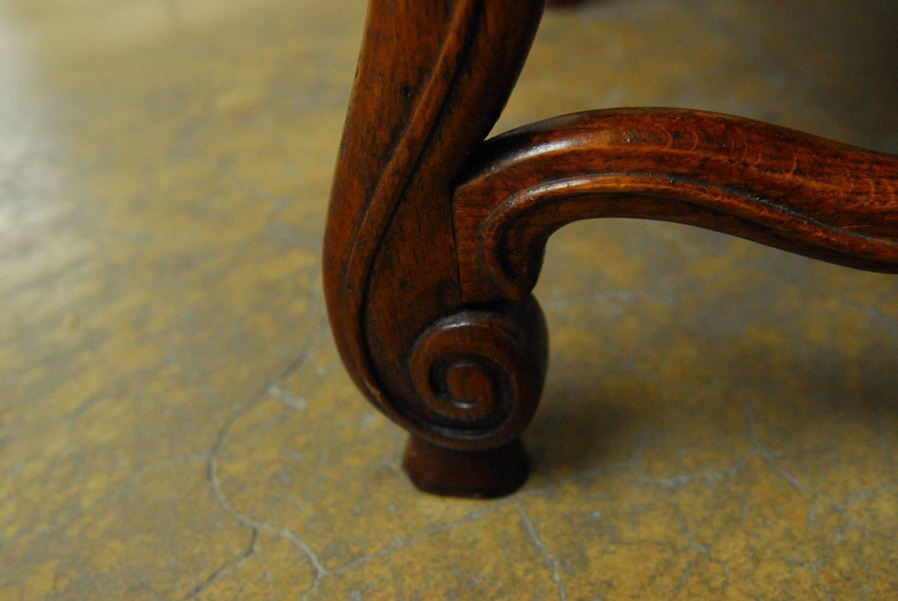 Hand-Carved Set of Six French Os de Mouton Style Dining Chairs