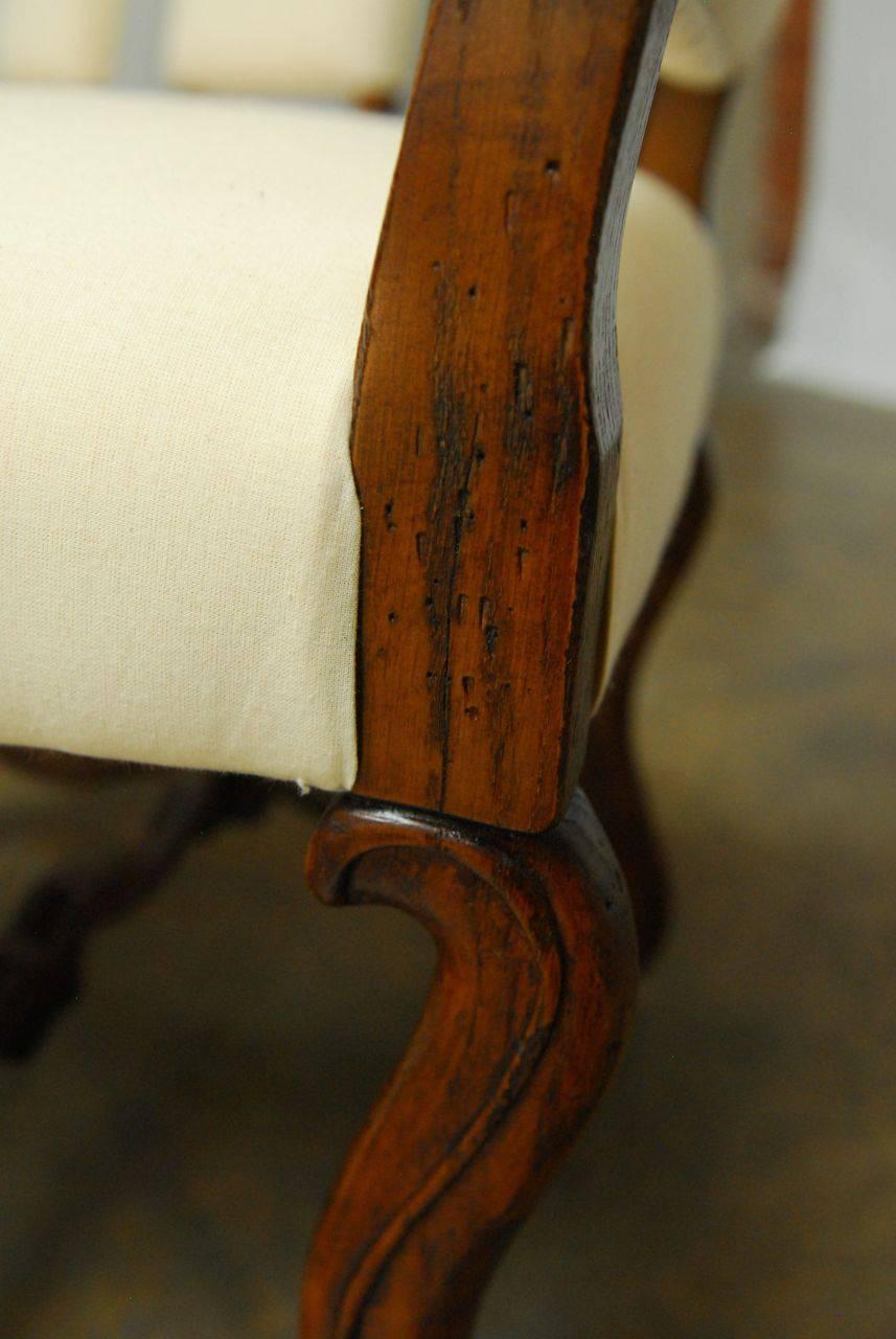 Set of Six French Os de Mouton Style Dining Chairs 2