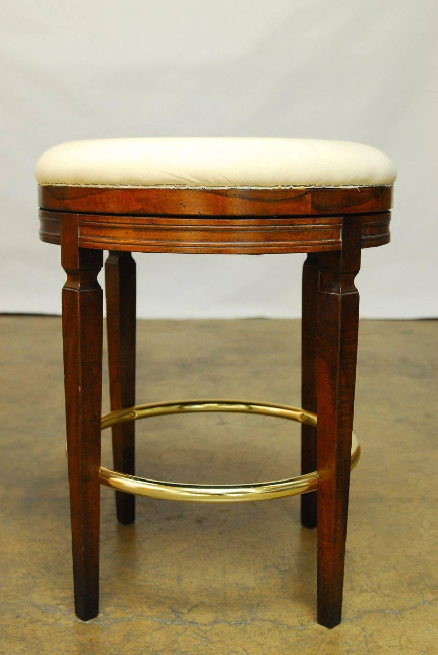 Generous wooden bar stools with a 21