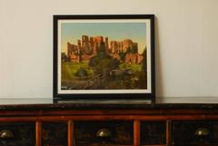19th Century Chromolithograph Photochrom of Kenilworth Castle England