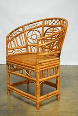 Pair of Brighton Pavilion Style Chinoiserie Chinese Chippendale Chairs