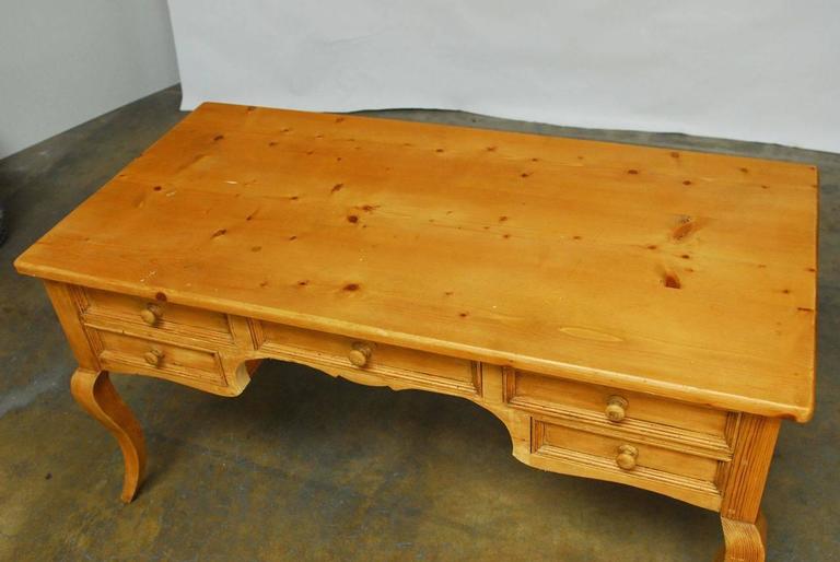 Rustic Carved Pine Desk at 1stdibs