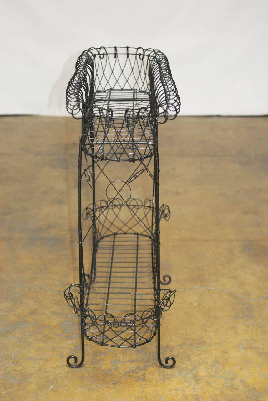 french wire plant stands