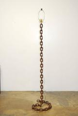 Nautical Iron Chain-Link Floor Lamp by Barry Dixon for Arteriors