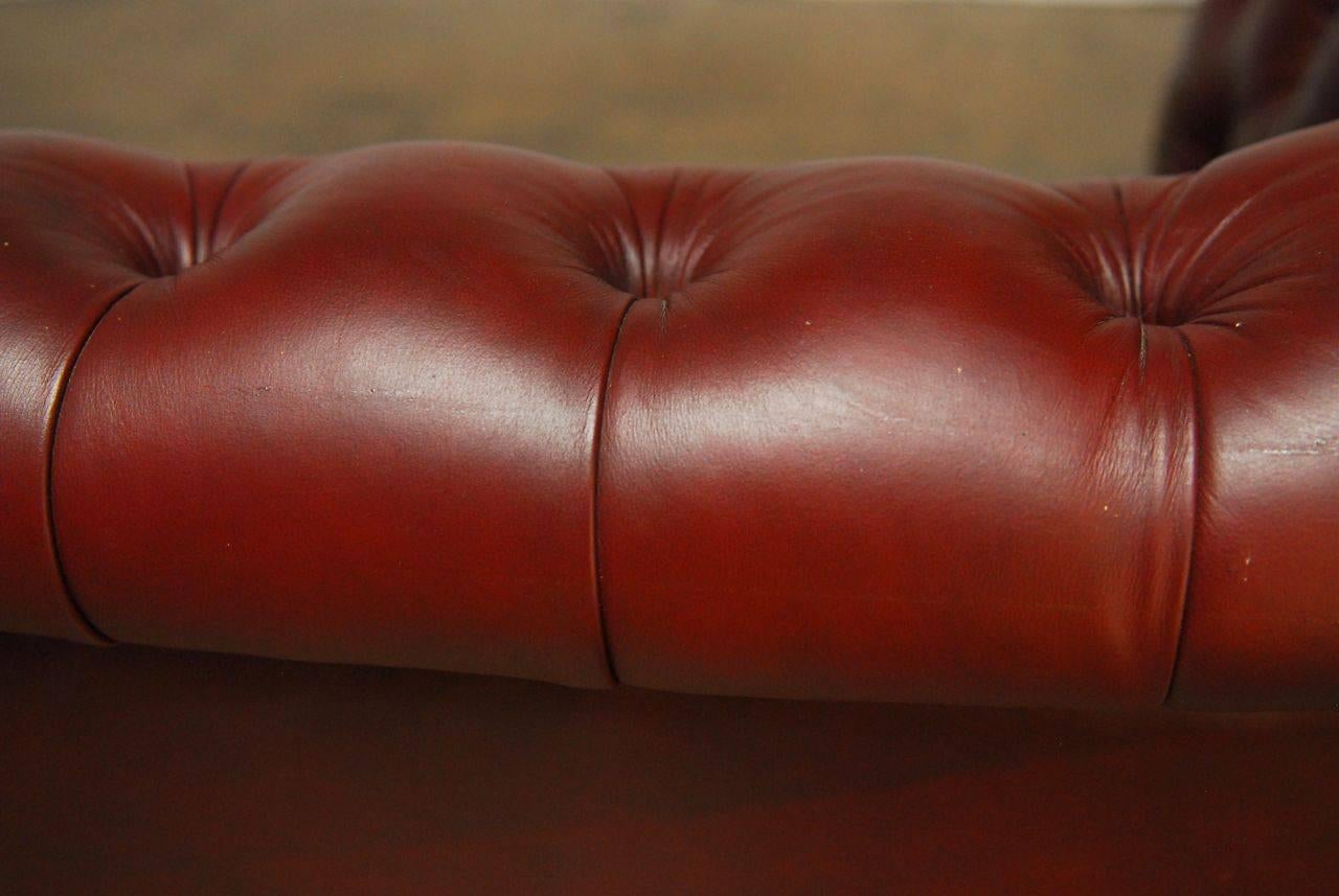 20th Century Classic Tufted Leather Chesterfield Sofa