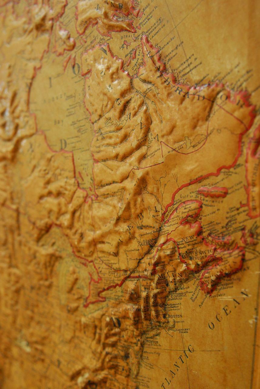relief map north america