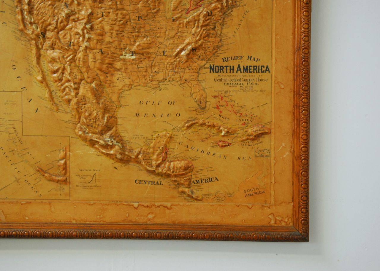 north america relief map