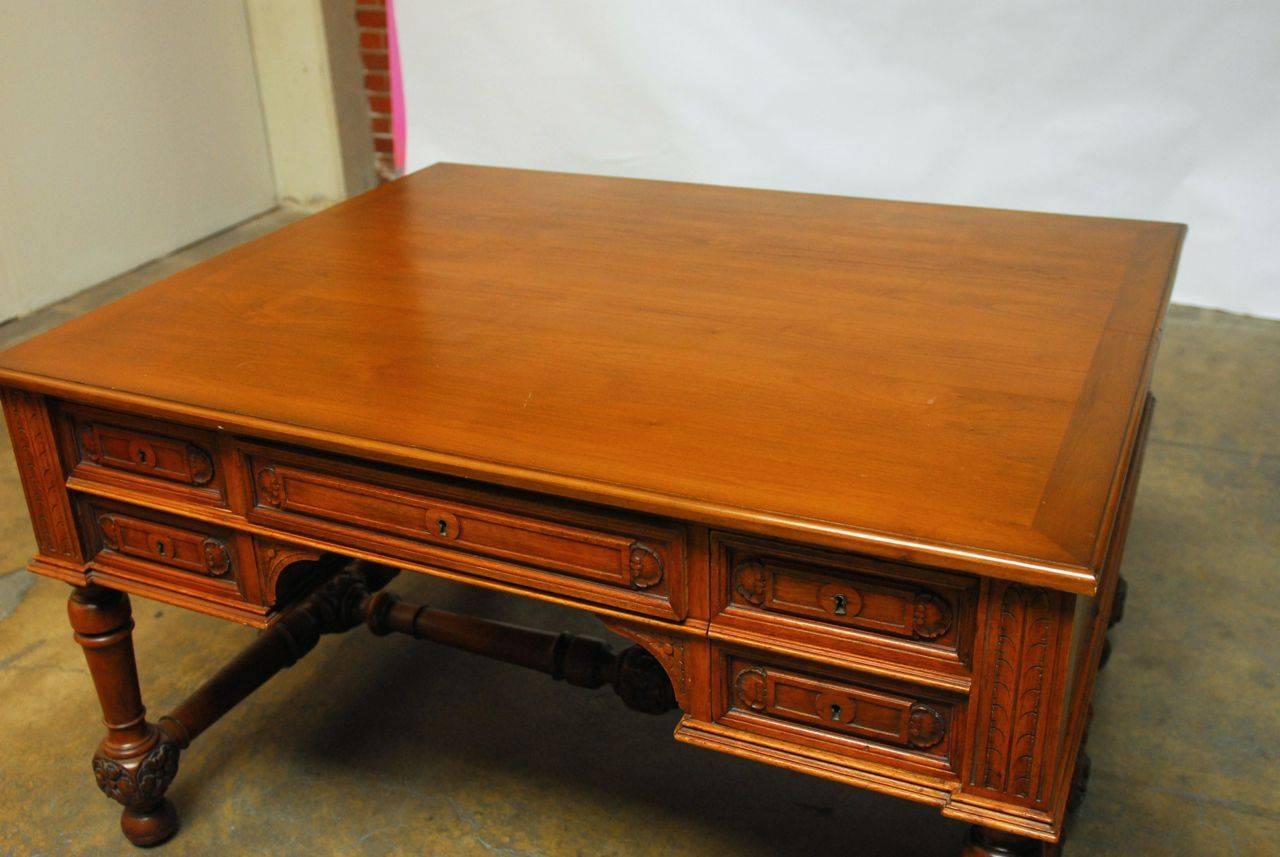19th Century French Louis XIII Style Writing Table Desk In Excellent Condition In Rio Vista, CA