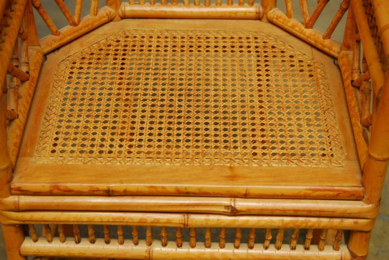 Bamboo Brighton Pavillion Style Chinoiserie Armchair 1