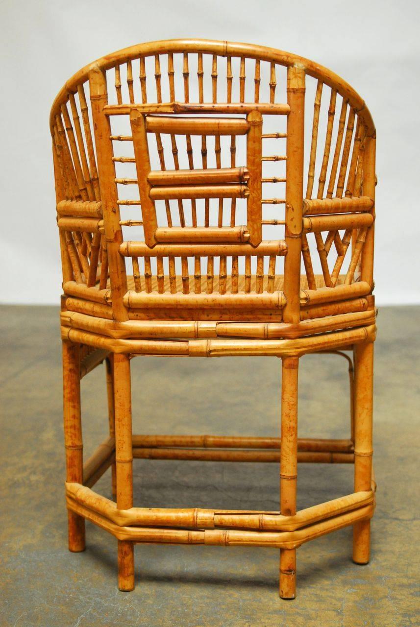 Bamboo Brighton Pavillion Style Chinoiserie Armchair 2
