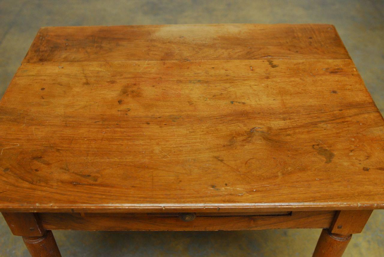 Wood 18th Century Rustic French Farmhouse Writing Table