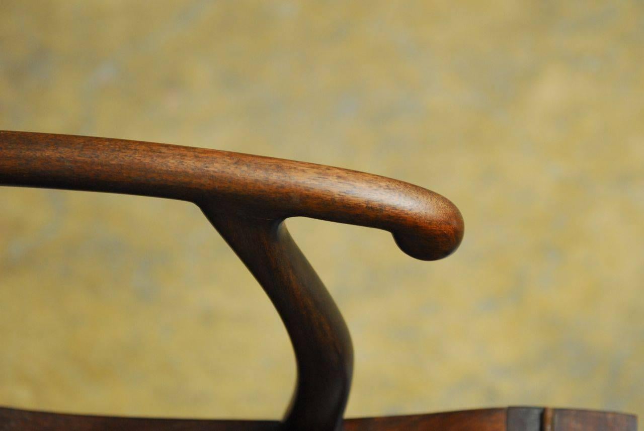 Hand-Carved Rare Rosewood Metamorphic Library Chair by Charlotte Horstmann