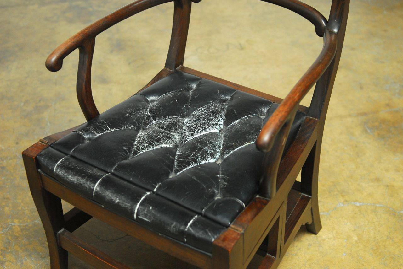 Rare Rosewood Metamorphic Library Chair by Charlotte Horstmann In Good Condition In Rio Vista, CA