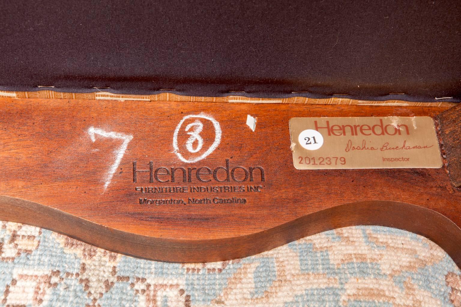 20th Century Set of 12 Carved Mahogany Georgian Style Dining Chairs by Henredon