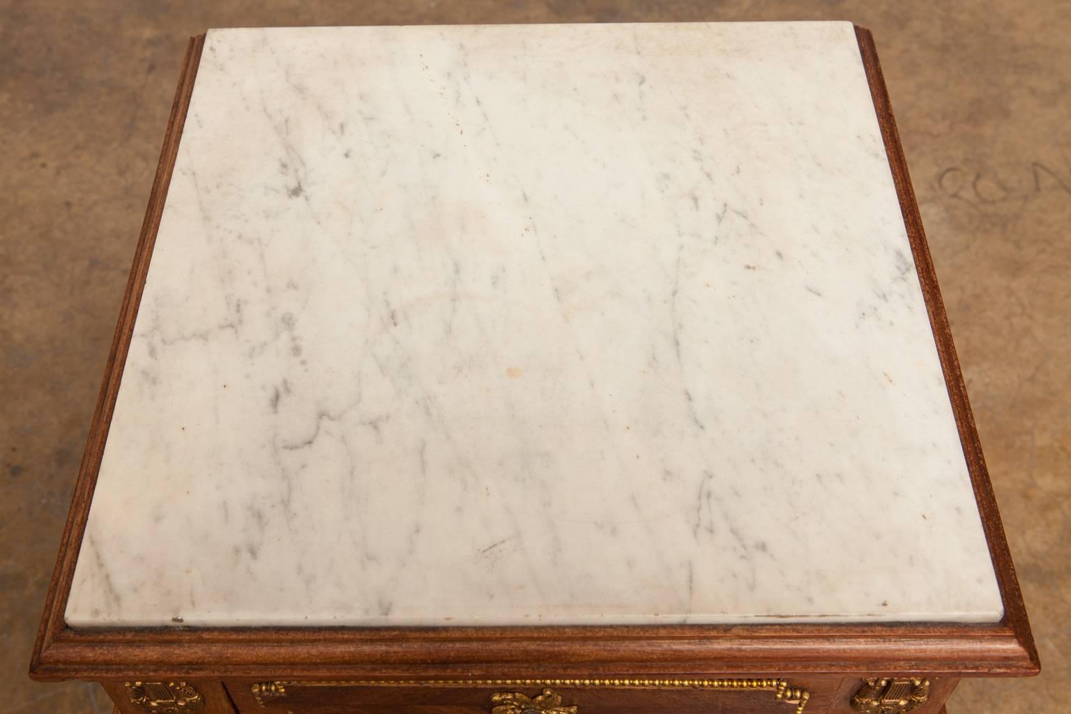 marble top bedside table