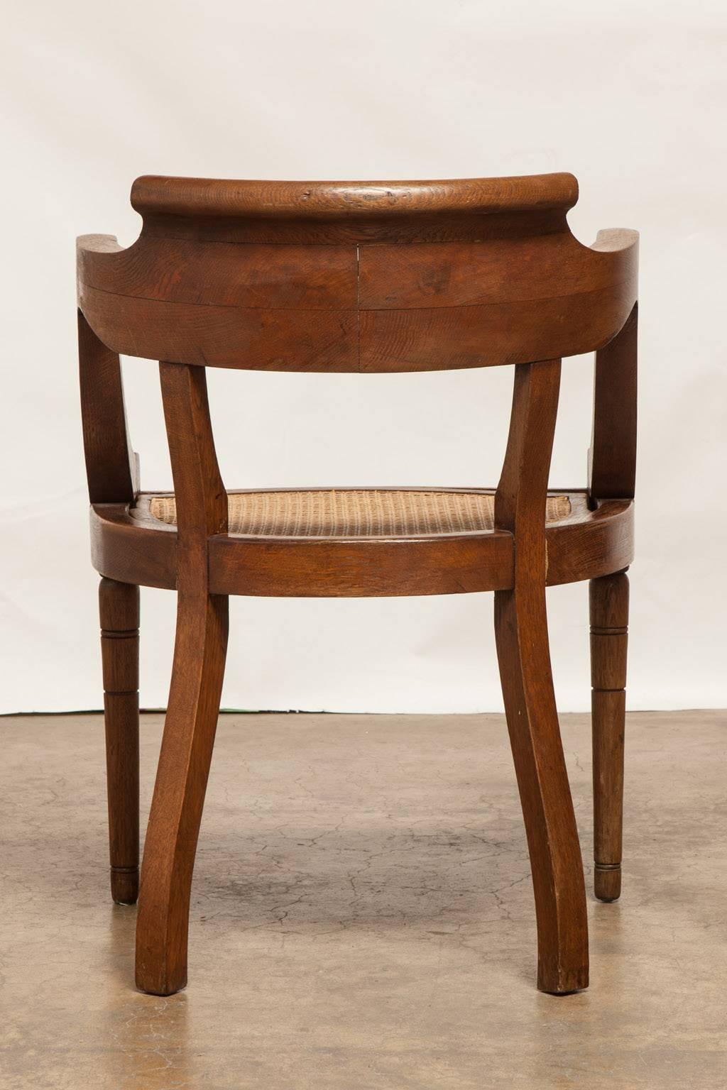 19th Century Louis Philippe Restauration Style Cane Seat Armchair 2