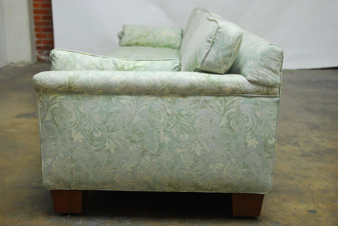 Mid-Century Modern Sofa Upholstered in Fortuny Style Fabric In Good Condition In Rio Vista, CA