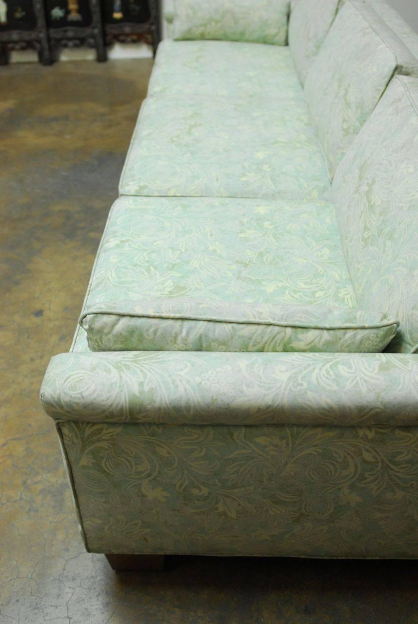 20th Century Mid-Century Modern Sofa Upholstered in Fortuny Style Fabric