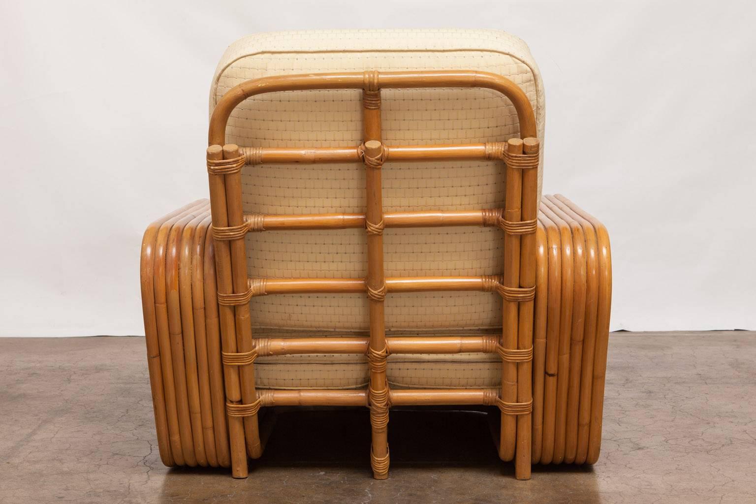 Hand-Crafted Pair of Six-Strand Pretzel Lounge Chairs by Paul Frankl