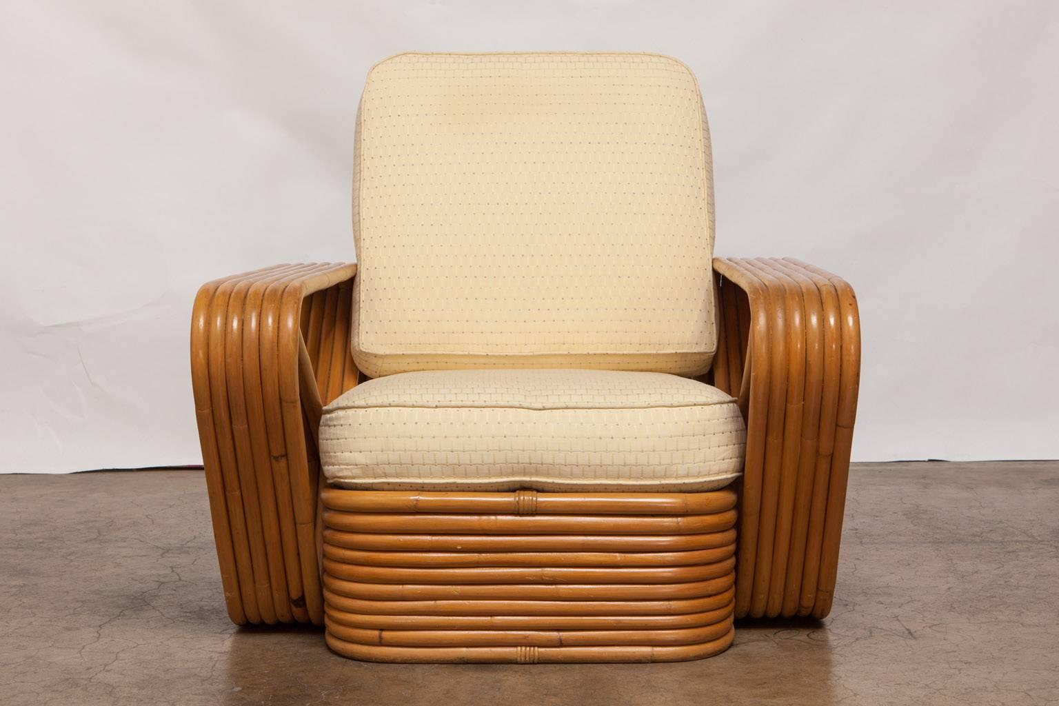 Japanese Pair of Six-Strand Pretzel Lounge Chairs by Paul Frankl