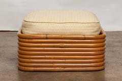 Stacked Rattan Ottoman by Paul Frankl