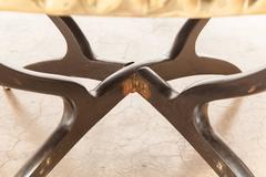 Mid-Century Moroccan Folding Brass Tray Table