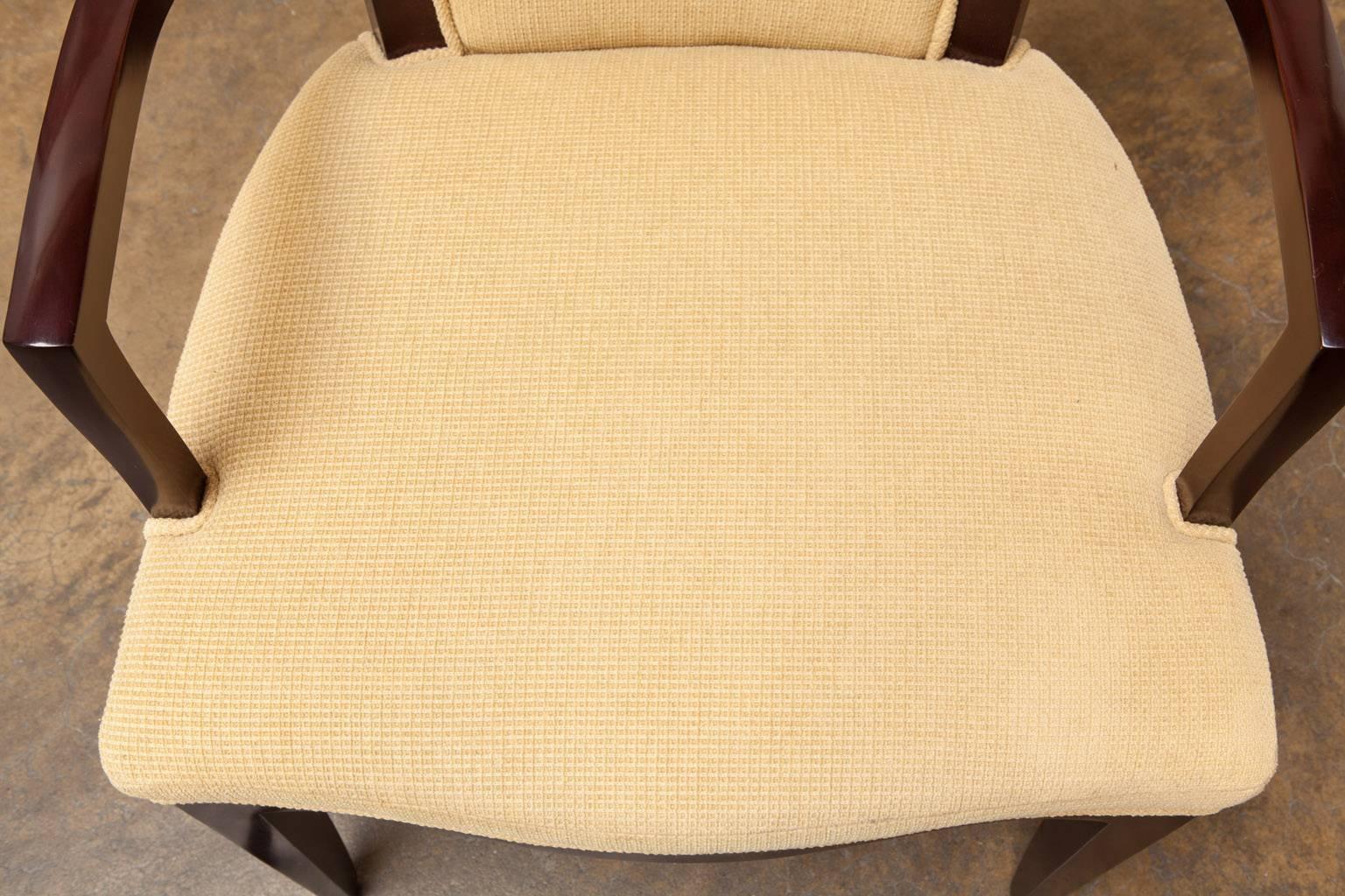 Modern Set of Six Mahogany Dining Chairs by Barbara Barry for Baker