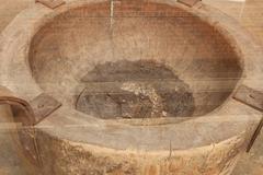 Organic Reclaimed Japanese Usu Tree Trunk Pedestal Dining Table
