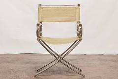 Chrome and Cowhide Johnsonian Director's Chair by Eric Brand