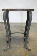 French Wrought Iron Marble Drinks Table