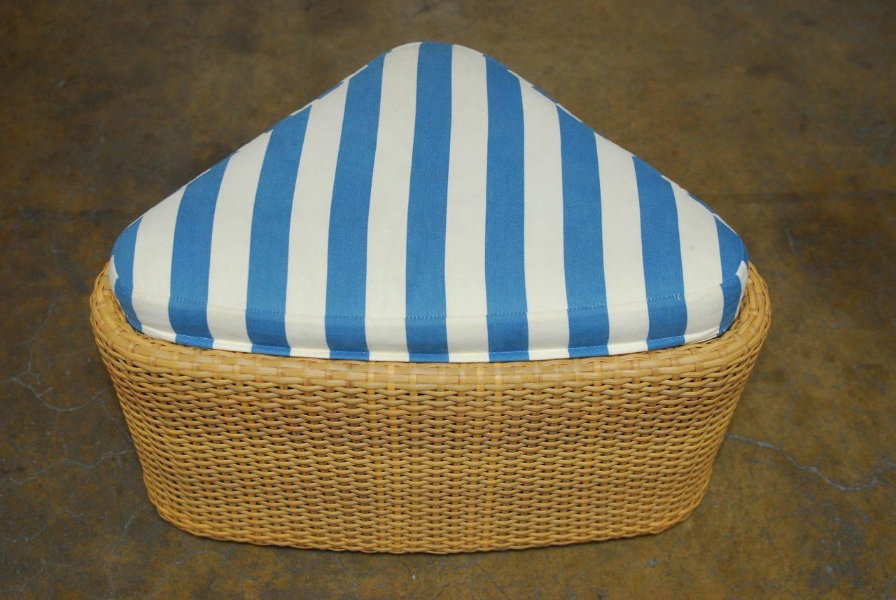 wicker ottoman coffee table