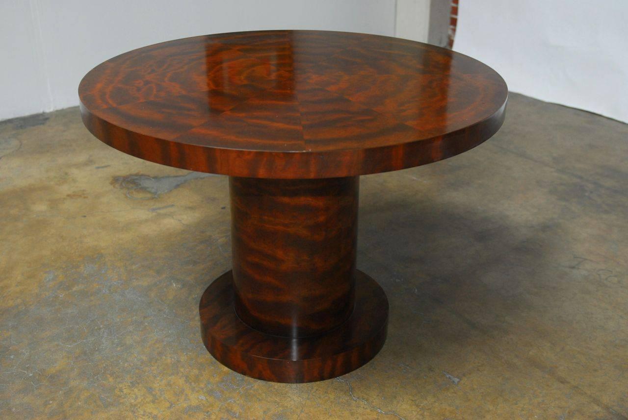20th Century Modern Round Mahogany Pedestal Table