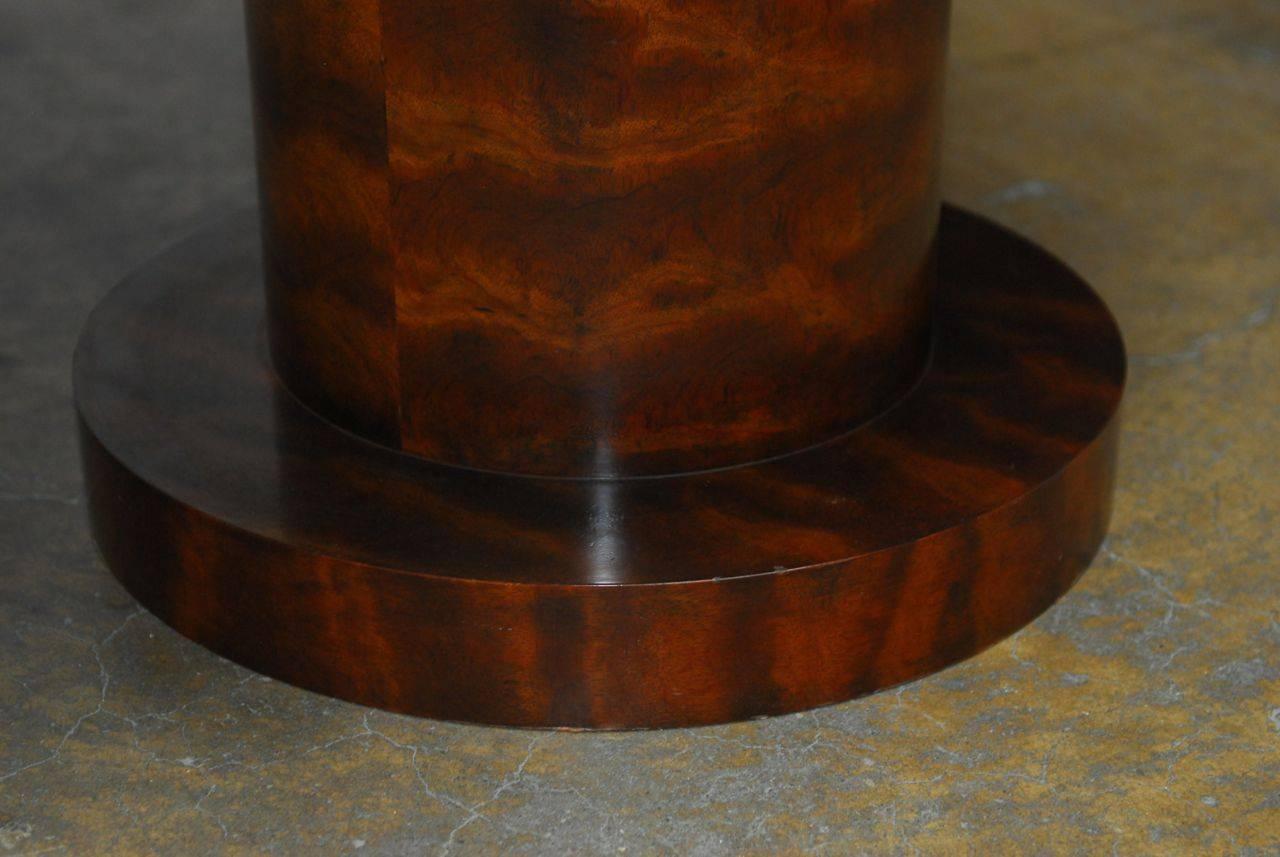 Wood Modern Round Mahogany Pedestal Table