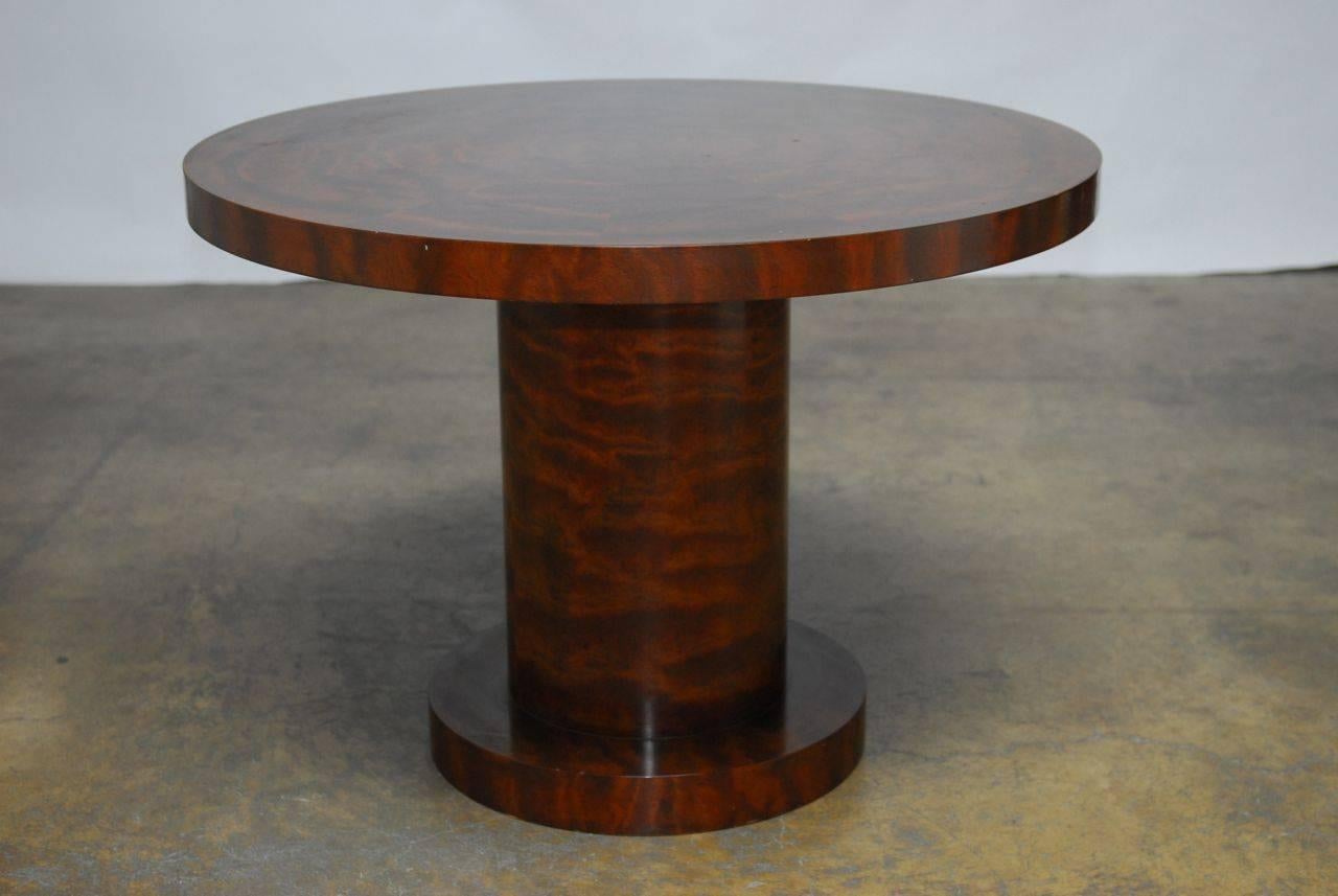 Modern Round Mahogany Pedestal Table 1
