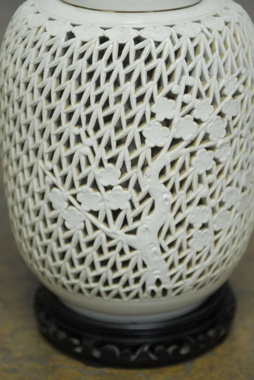 blanc de chine lamp vintage