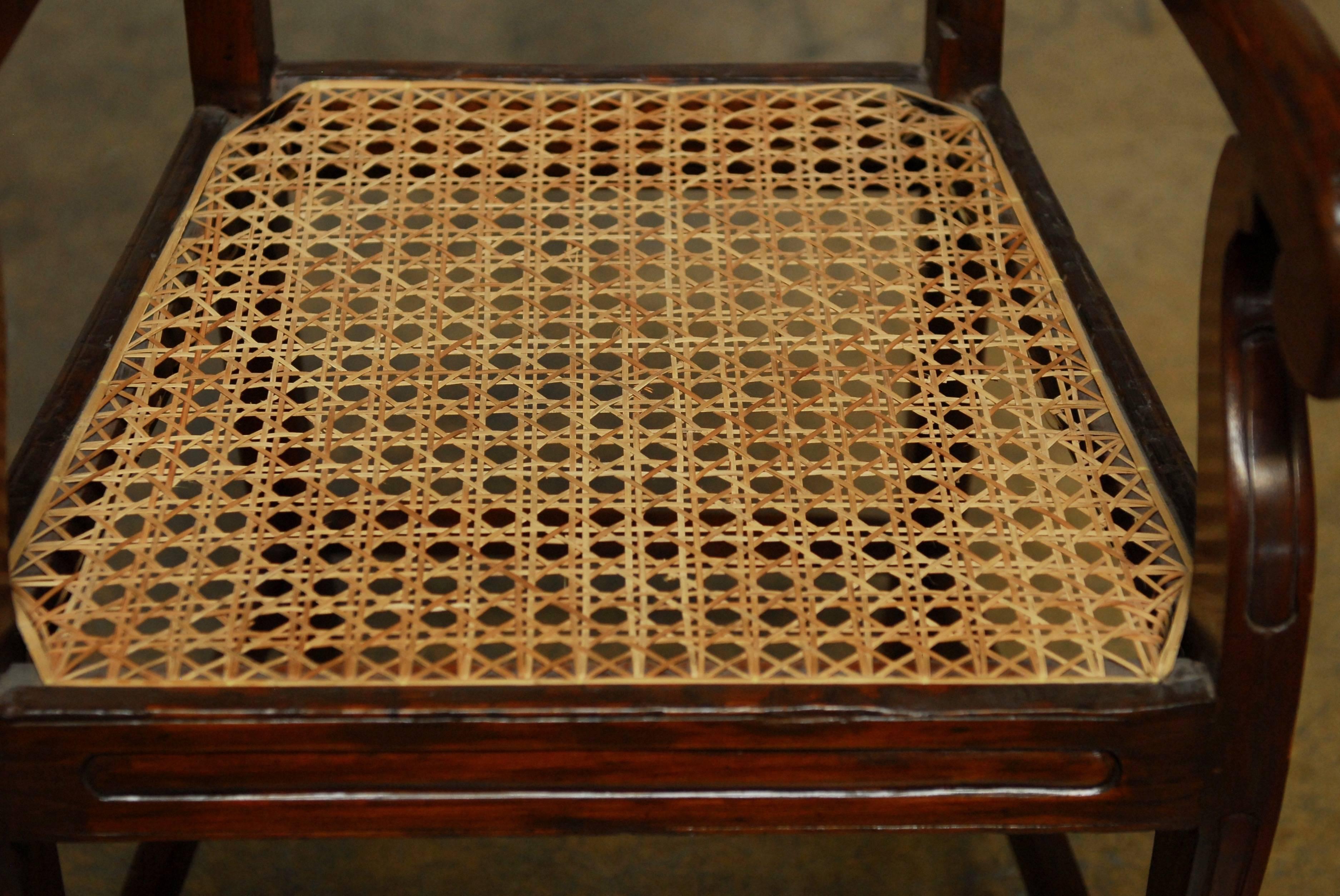19th Century Anglo Indian Rosewood Armchair In Good Condition In Rio Vista, CA